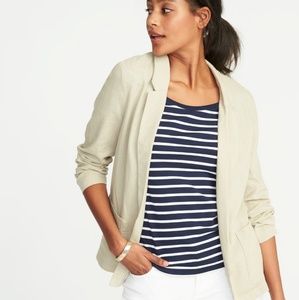 Linen blend blazer